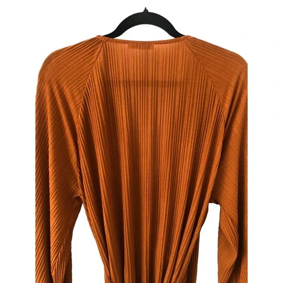 ZARA Basic Scoop V-Neck Wrap Blouse with Waist Bow Tie Size M​​​ - Picture 11 of 16